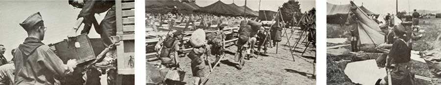 setting up camp 1950 bsa jamboree