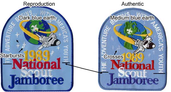 1989 bsa jamboree back pack patches