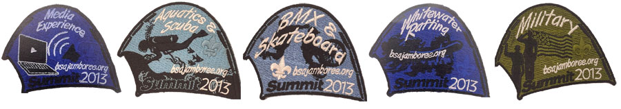 activity patches 2013 scout jamboree