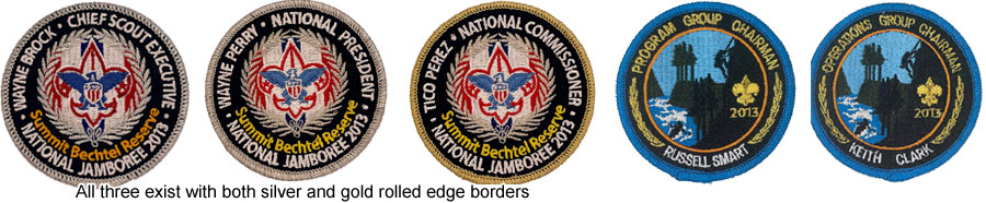 2013 Scout Jamboree leadership patches